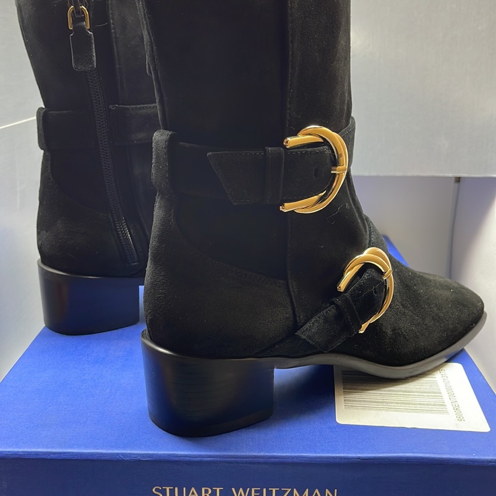 Floor Sample Stuart Weitzman Britain Boot Sb13 Bl… - image 4